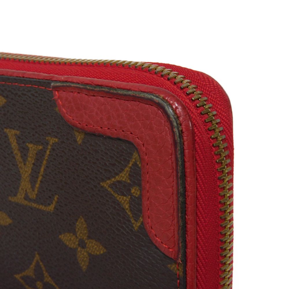 LOUIS VUITTON Long Wallet Purse M61854 Monogram canvas x Calfskin leather Slys Monogram Retiro Zippy wallet