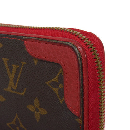 LOUIS VUITTON Long Wallet Purse M61854 Monogram canvas x Calfskin leather Slys Monogram Retiro Zippy wallet