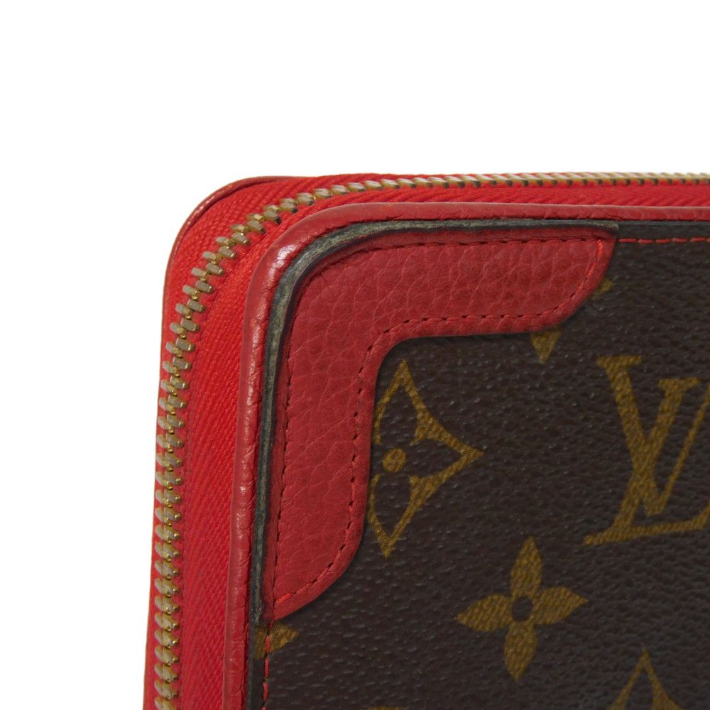 LOUIS VUITTON Long Wallet Purse M61854 Monogram canvas x Calfskin leather Slys Monogram Retiro Zippy wallet