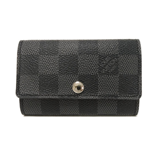 LOUIS VUITTON Key case Key holder  N62662 leather Noir Damier Graphite Multicles 6