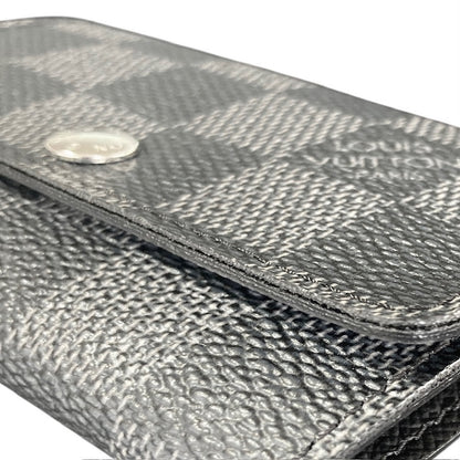 LOUIS VUITTON Key case Key holder  N62662 leather Noir Damier Graphite Multicles 6