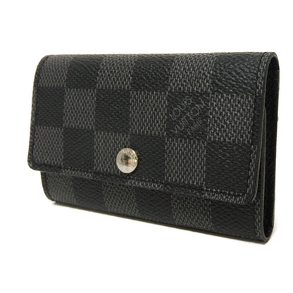 LOUIS VUITTON Key case Key holder  N62662 leather Noir Damier Graphite Multicles 6