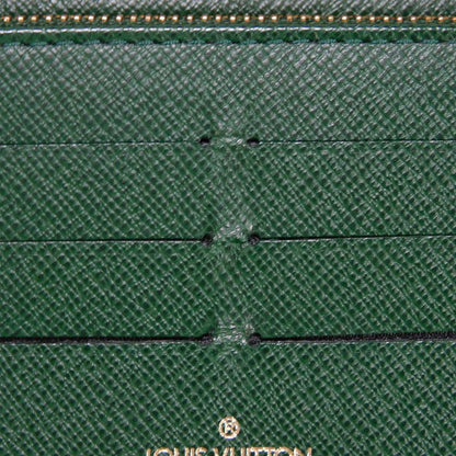 LOUIS VUITTON Long Wallet Purse M60035 Monogram canvas (bellboy print) x grain leather (embossed) Vert Monogram groom Zippy Organizer