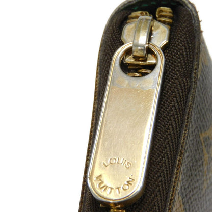 LOUIS VUITTON Long Wallet Purse M60035 Monogram canvas (bellboy print) x grain leather (embossed) Vert Monogram groom Zippy Organizer