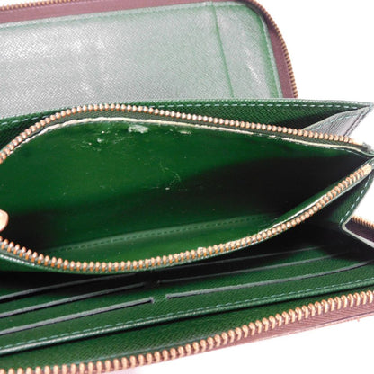 LOUIS VUITTON Long Wallet Purse M60035 Monogram canvas (bellboy print) x grain leather (embossed) Vert Monogram groom Zippy Organizer