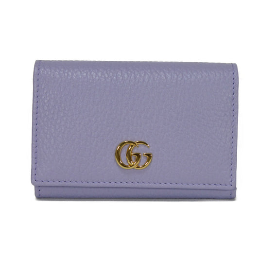 GUCCI Card Case 739525 CAO2G 5341 Textured leather lilac GG Marmont Double G Bicolor Card Holder