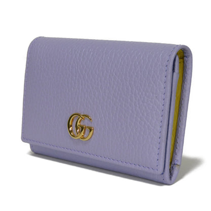 GUCCI Card Case 739525 CAO2G 5341 Textured leather lilac GG Marmont Double G Bicolor Card Holder