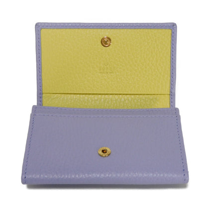 GUCCI Card Case 739525 CAO2G 5341 Textured leather lilac GG Marmont Double G Bicolor Card Holder