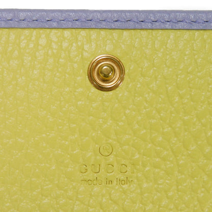 GUCCI Card Case 739525 CAO2G 5341 Textured leather lilac GG Marmont Double G Bicolor Card Holder