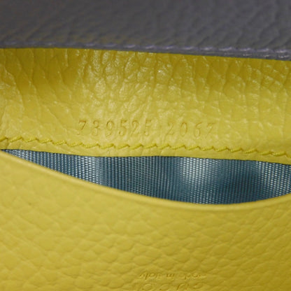 GUCCI Card Case 739525 CAO2G 5341 Textured leather lilac GG Marmont Double G Bicolor Card Holder