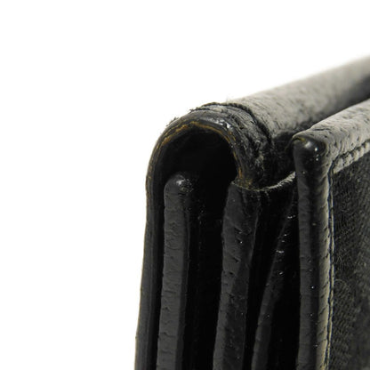 GUCCI Long Wallet Purse 137374 GG canvas x calf leather black GG canvas Bamboo Turnlock Continental Wallet