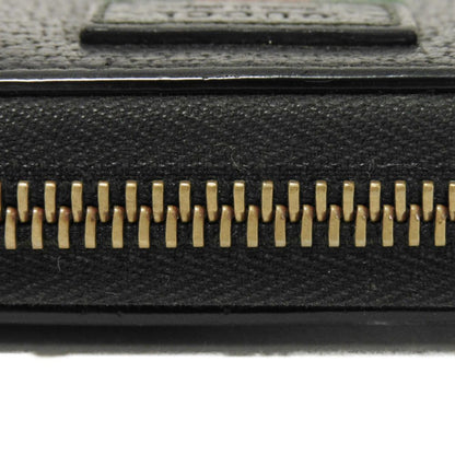 GUCCI Long Wallet Purse 435298 DJ21T 1060 Calf leather (embossed) black Logo embossing Agora Zip Around Wallet