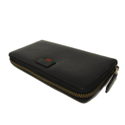 GUCCI Long Wallet Purse 435298 DJ21T 1060 Calf leather (embossed) black Logo embossing Agora Zip Around Wallet