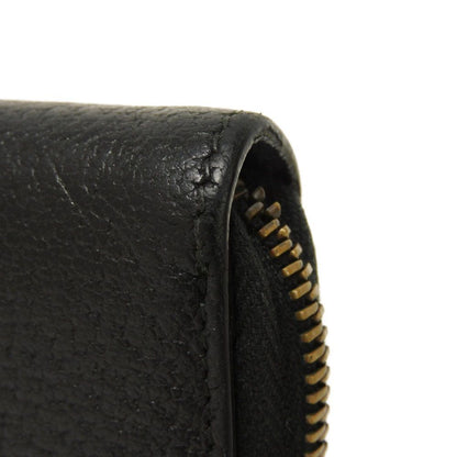 GUCCI Long Wallet Purse 435298 DJ21T 1060 Calf leather (embossed) black Logo embossing Agora Zip Around Wallet