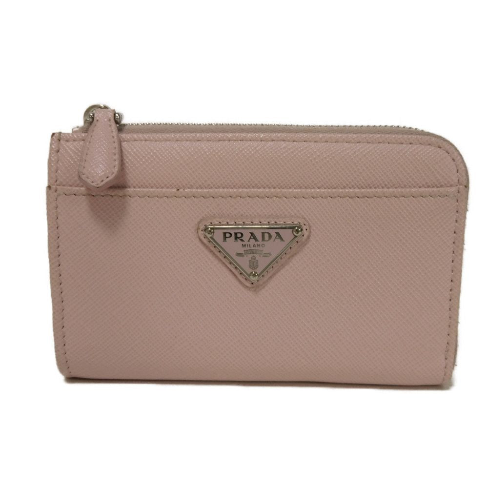 PRADA Coin case 1PP122 Safiano leather (stamped) pink Triangle logo saffiano keychain
