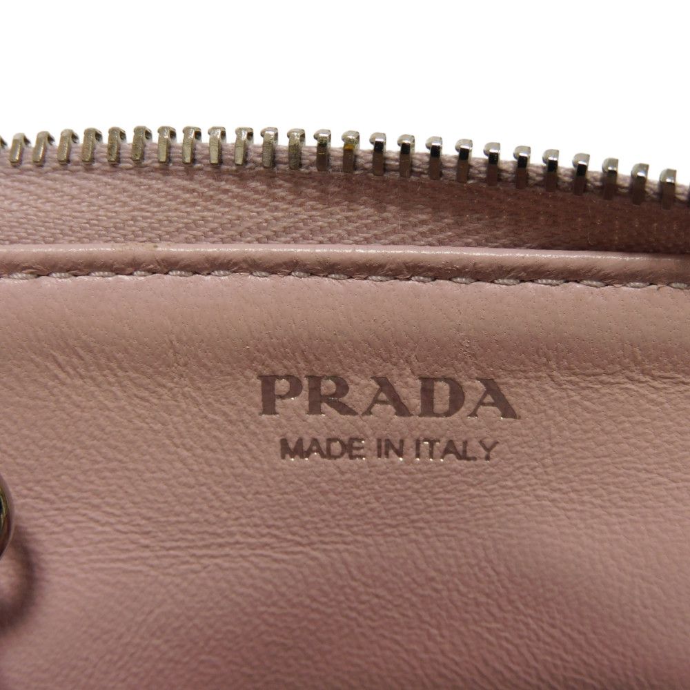 PRADA Coin case 1PP122 Safiano leather (stamped) pink Triangle logo saffiano keychain
