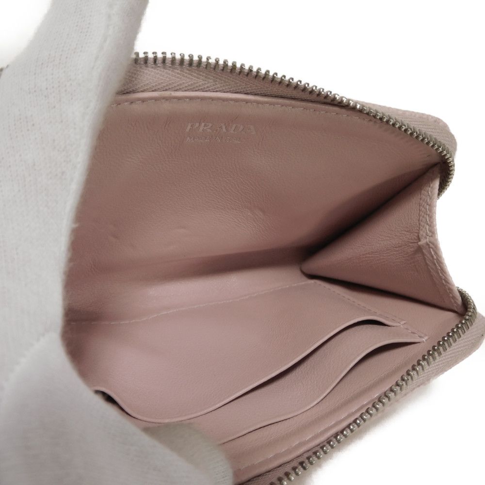PRADA Coin case 1PP122 Safiano leather (stamped) pink Triangle logo saffiano keychain