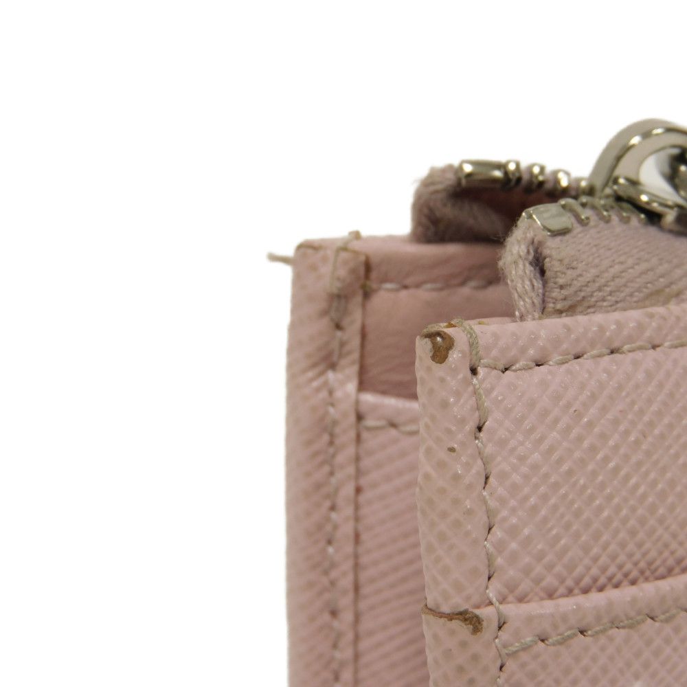 PRADA Coin case 1PP122 Safiano leather (stamped) pink Triangle logo saffiano keychain