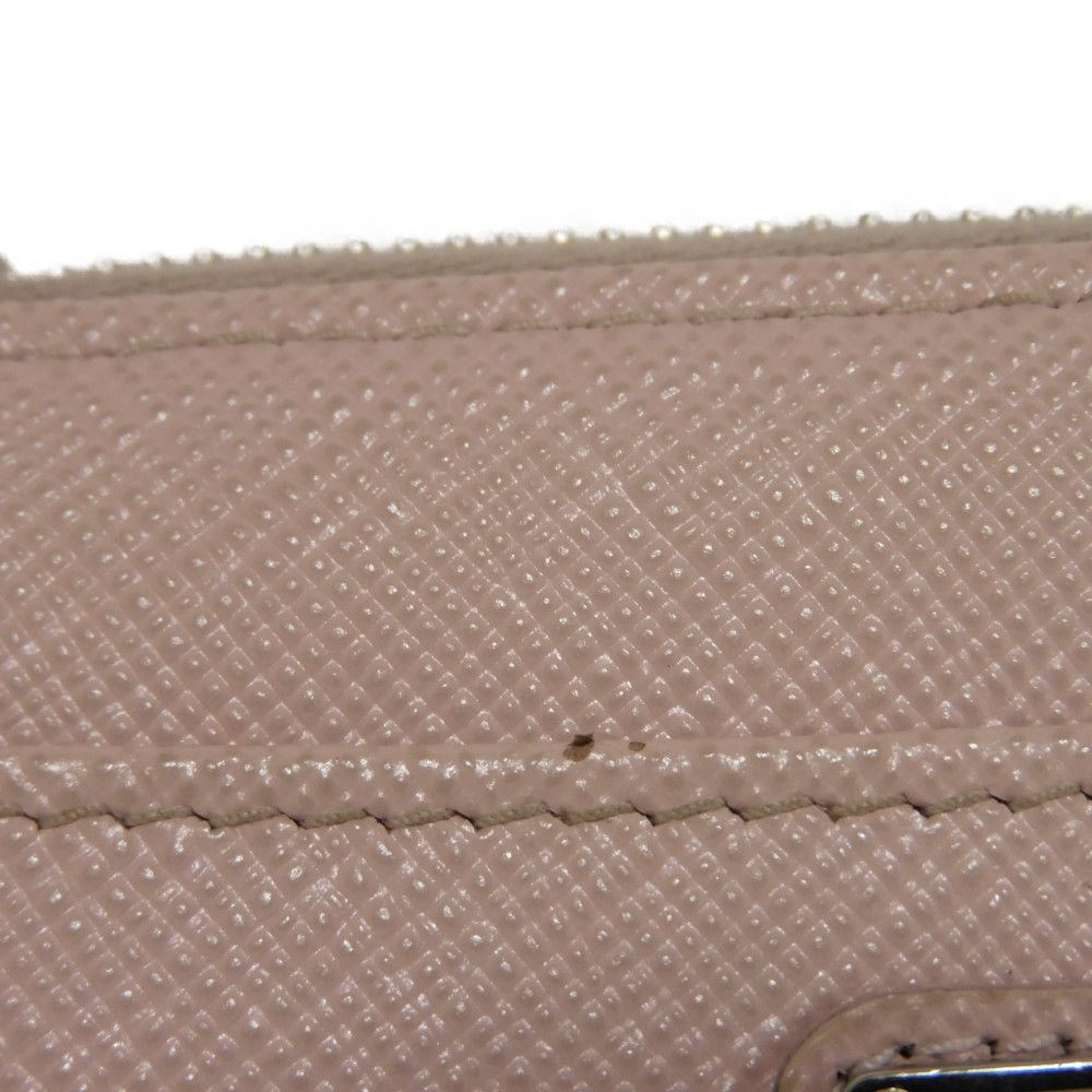PRADA Coin case 1PP122 Safiano leather (stamped) pink Triangle logo saffiano keychain