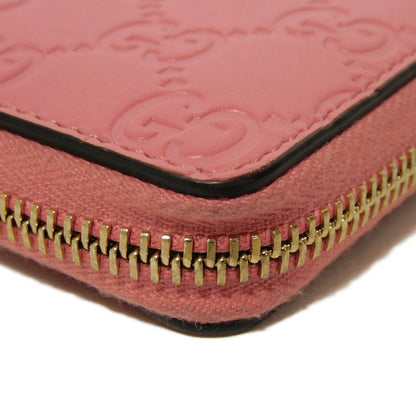 GUCCI Coin case 255452 GG striped leather pink GG Shima Guccissima coin purse