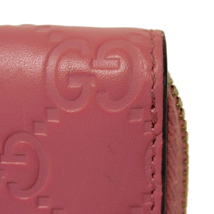 GUCCI Coin case 255452 GG striped leather pink GG Shima Guccissima coin purse