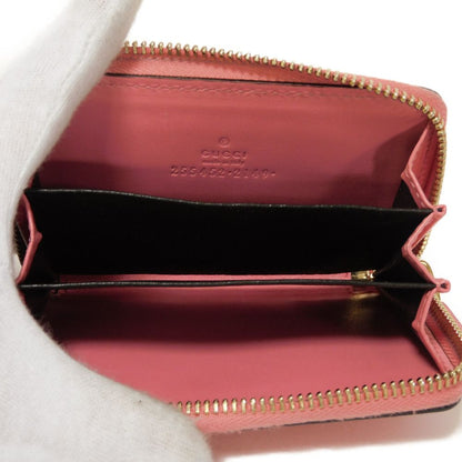 GUCCI Coin case 255452 GG striped leather pink GG Shima Guccissima coin purse