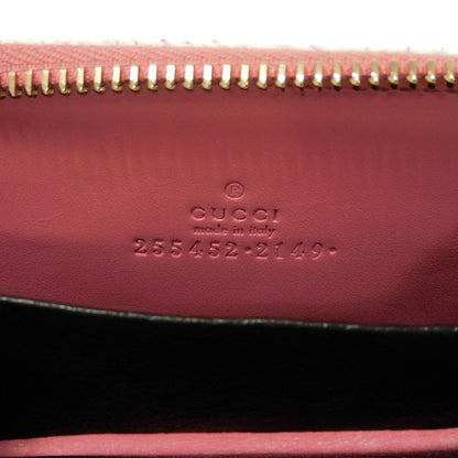 GUCCI Coin case 255452 GG striped leather pink GG Shima Guccissima coin purse