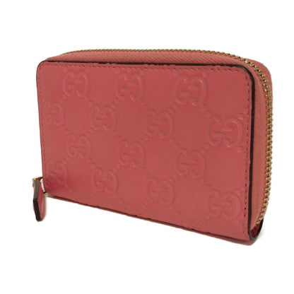 GUCCI Coin case 255452 GG striped leather pink GG Shima Guccissima coin purse