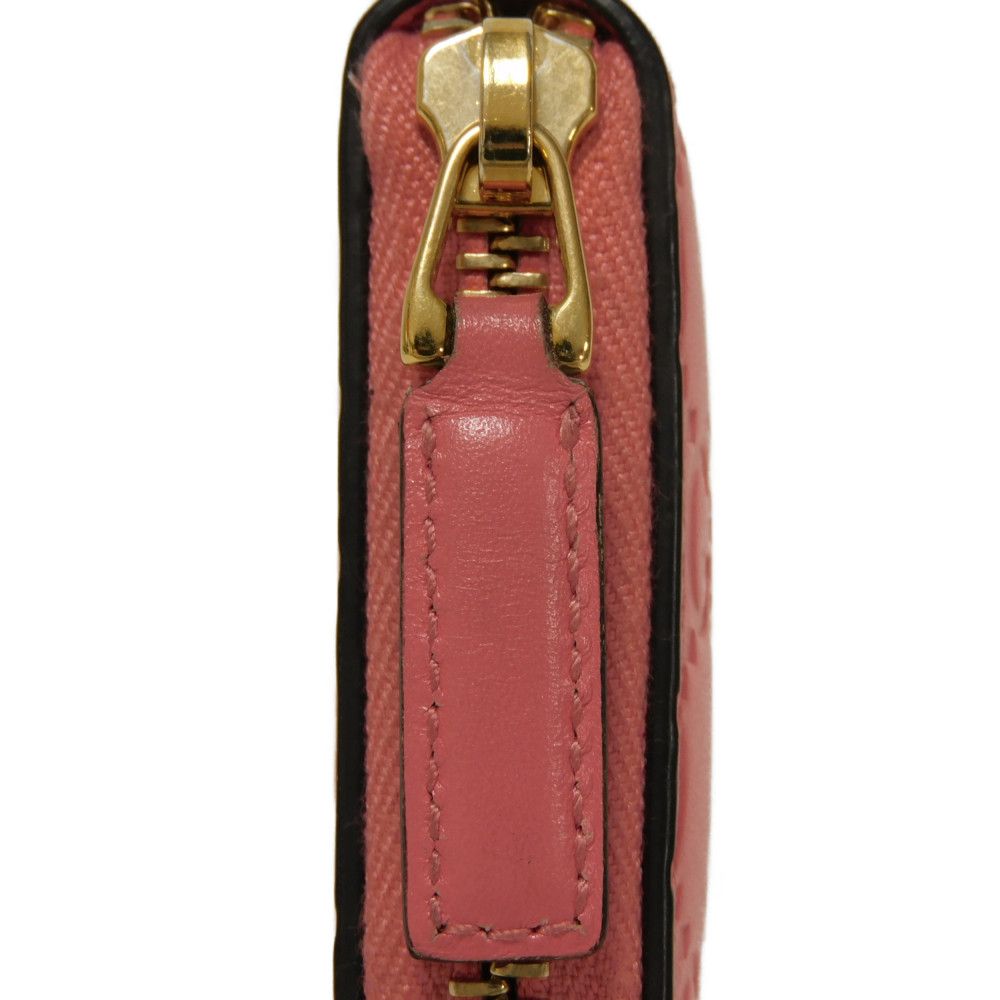 GUCCI Coin case 255452 GG striped leather pink GG Shima Guccissima coin purse