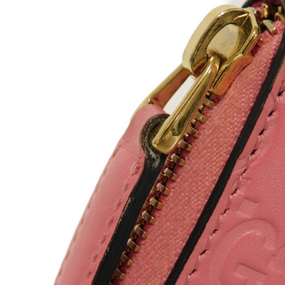 GUCCI Coin case 255452 GG striped leather pink GG Shima Guccissima coin purse