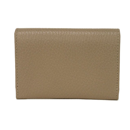 GUCCI Card Case 739525 CAO2G 1544 Calf leather (embossed) Taupe GG Marmont Double G Bicolor Card Holder