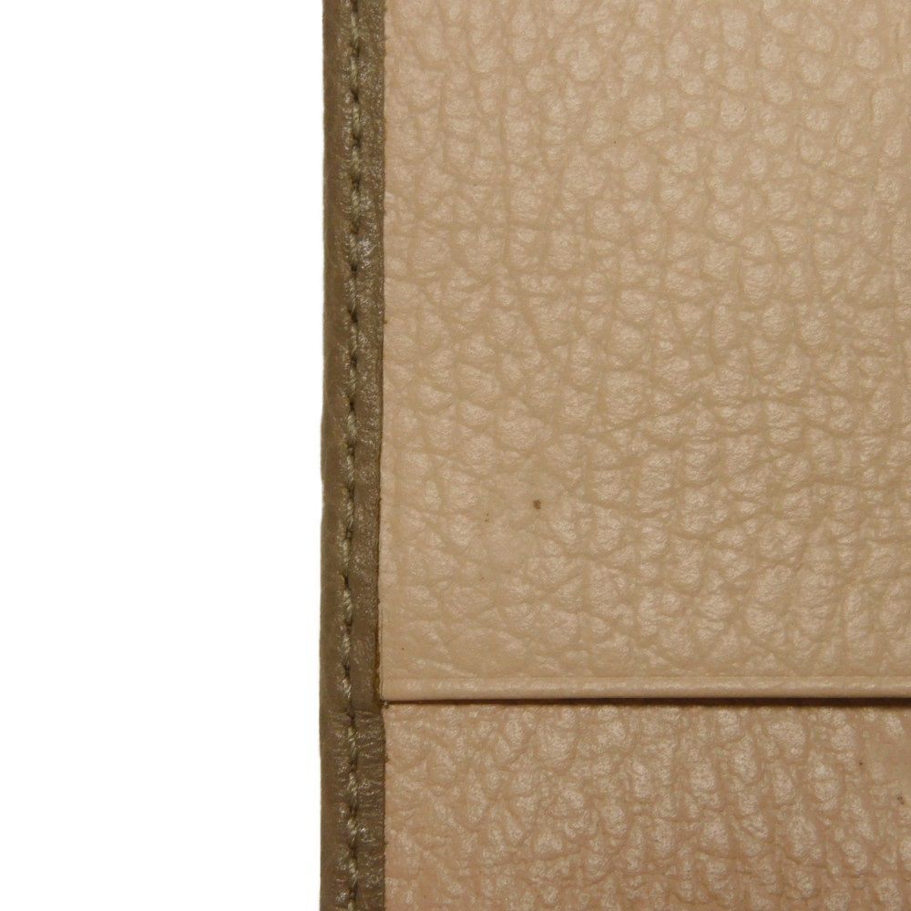 GUCCI Card Case 739525 CAO2G 1544 Calf leather (embossed) Taupe GG Marmont Double G Bicolor Card Holder