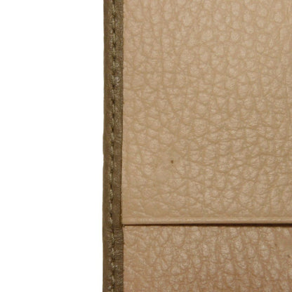 GUCCI Card Case 739525 CAO2G 1544 Calf leather (embossed) Taupe GG Marmont Double G Bicolor Card Holder