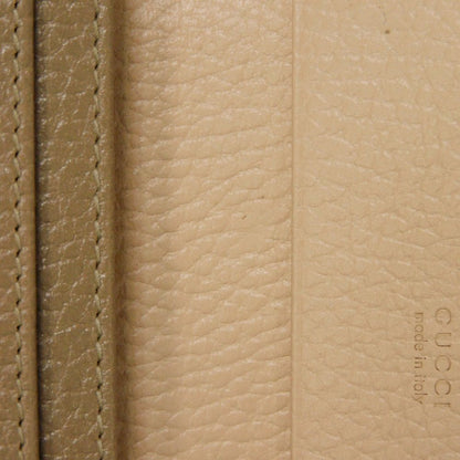 GUCCI Card Case 739525 CAO2G 1544 Calf leather (embossed) Taupe GG Marmont Double G Bicolor Card Holder
