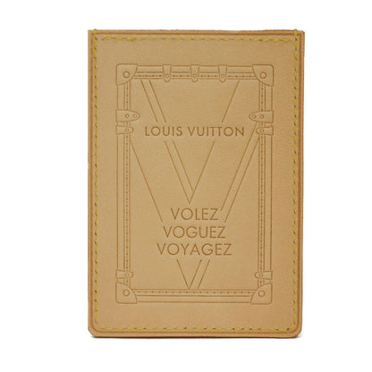 LOUIS VUITTON Card Case M62363 Natural cowhide leather natural Volez Voguez Voyagez porto cult trunk