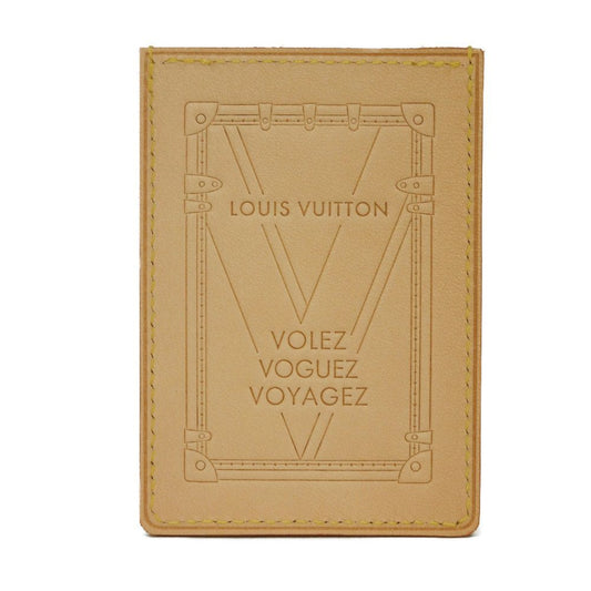 LOUIS VUITTON Card Case M62363 Natural cowhide leather natural Volez Voguez Voyagez porto cult trunk