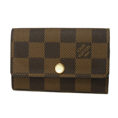 LOUIS VUITTON Key case Key holder  N62630 Damier canvas x grain leather (embossed) Ebene Damier Multicles 6