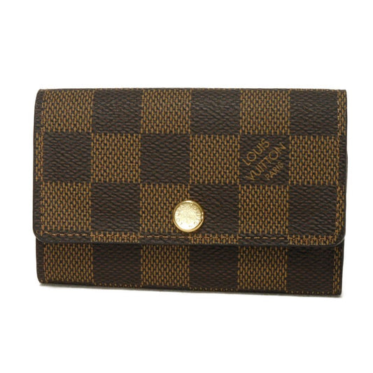 LOUIS VUITTON Key case Key holder  N62630 Damier canvas x grain leather (embossed) Ebene Damier Multicles 6