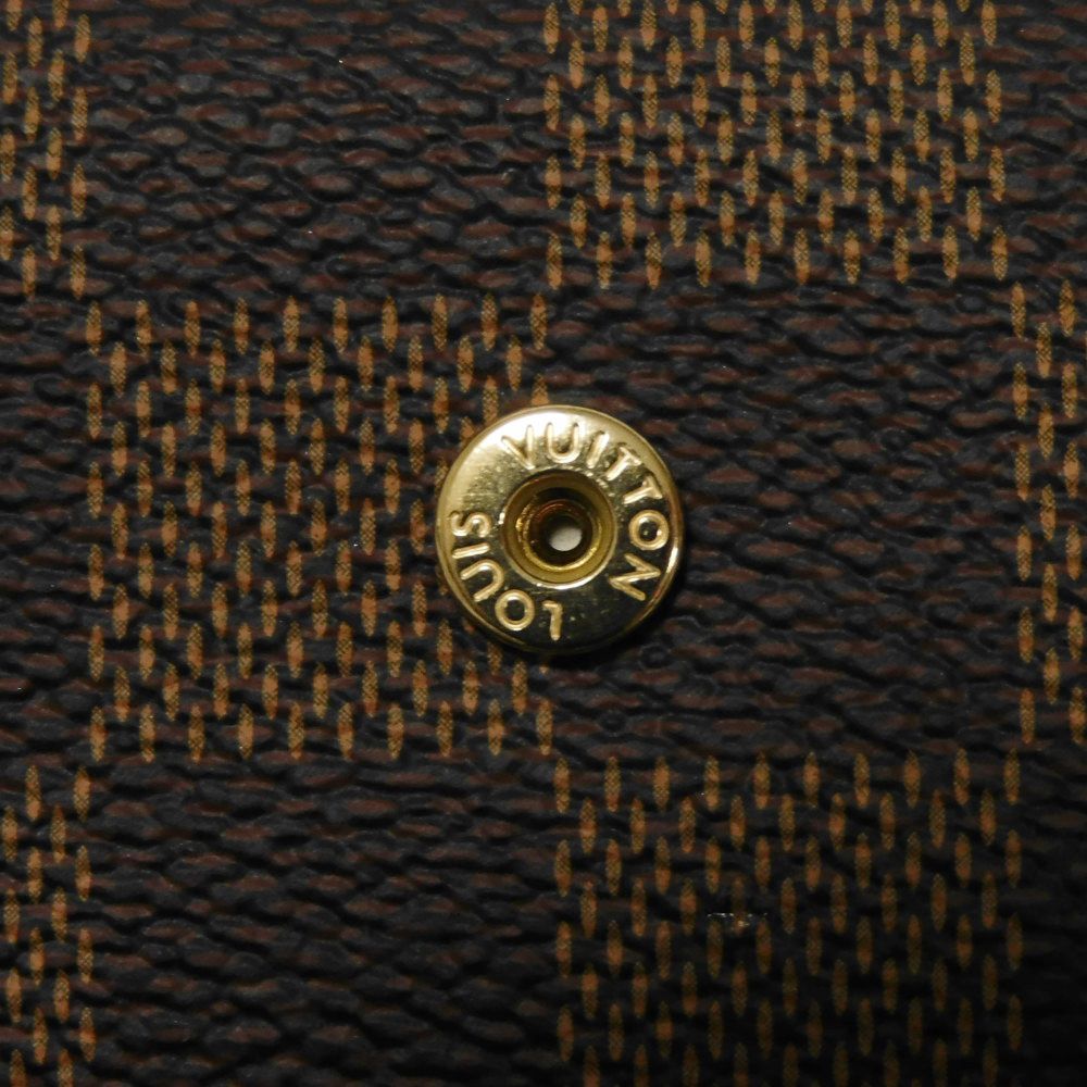 LOUIS VUITTON Key case Key holder  N62630 Damier canvas x grain leather (embossed) Ebene Damier Multicles 6