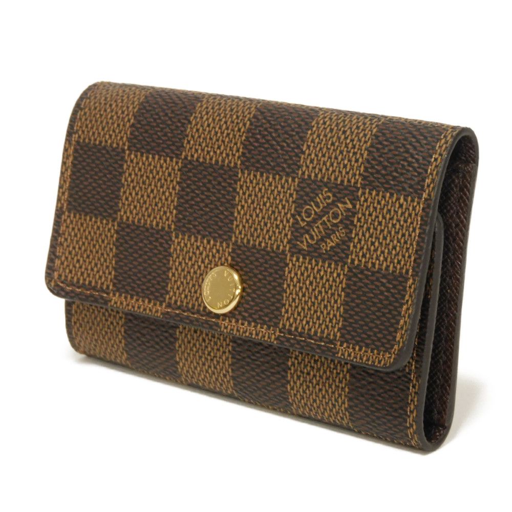 LOUIS VUITTON Key case Key holder  N62630 Damier canvas x grain leather (embossed) Ebene Damier Multicles 6