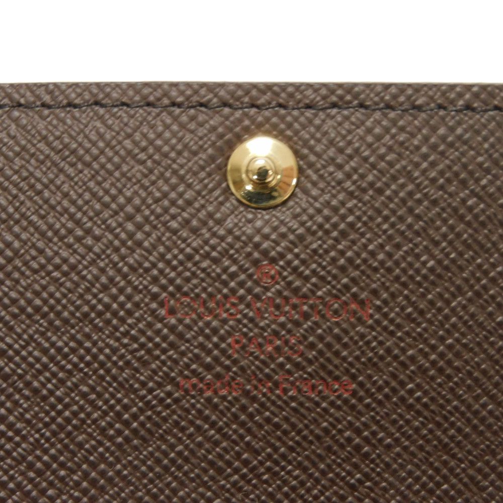 LOUIS VUITTON Key case Key holder  N62630 Damier canvas x grain leather (embossed) Ebene Damier Multicles 6