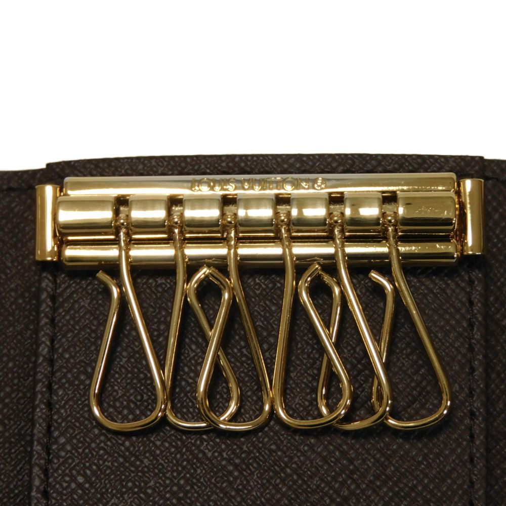 LOUIS VUITTON Key case Key holder  N62630 Damier canvas x grain leather (embossed) Ebene Damier Multicles 6