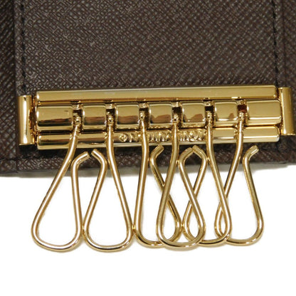 LOUIS VUITTON Key case Key holder  N62630 Damier canvas x grain leather (embossed) Ebene Damier Multicles 6