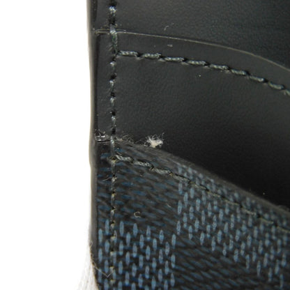 LOUIS VUITTON Card Case N63217 Damier cobalt canvas x cowhide leather Navy Damier Cobalt Porto Cult Pance