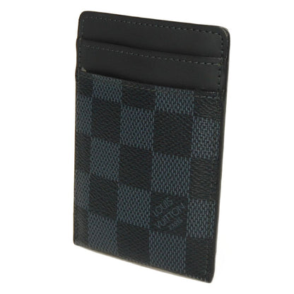 LOUIS VUITTON Card Case N63217 Damier cobalt canvas x cowhide leather Navy Damier Cobalt Porto Cult Pance