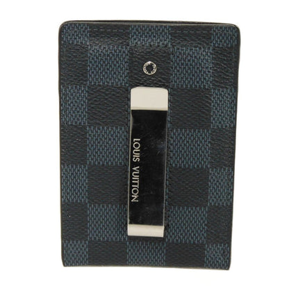 LOUIS VUITTON Card Case N63217 Damier cobalt canvas x cowhide leather Navy Damier Cobalt Porto Cult Pance