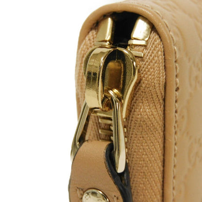 GUCCI Coin case 544249 BMJ1G 2754 Gucci Shima Leather (GG stamped) beige Micro GG Shima Guccissima coin purse