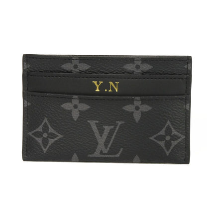 LOUIS VUITTON Card Case M62170 Monogram Eclipse Canvas x Calfskin Leather Monogram Eclipse Canvas x Calfskin Leather Monogram Eclipse Porto Cult Double