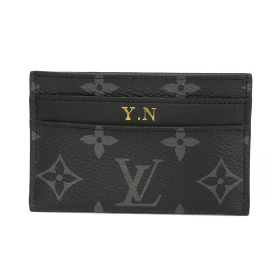 LOUIS VUITTON Card Case M62170 Monogram Eclipse Canvas x Calfskin Leather Monogram Eclipse Canvas x Calfskin Leather Monogram Eclipse Porto Cult Double