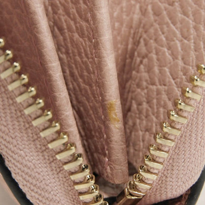 GUCCI Long Wallet Purse 449347 CAO0G 5806 Calf leather (embossed) Soft pink Interlocking G Double G zip around wallet